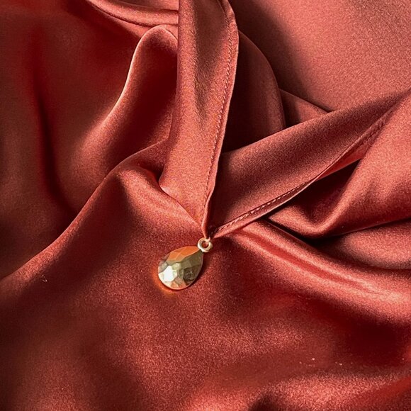 St. John Knit Skirt Suit Set Metallic Black Copper 3 Pc Blazer Skirt Silk Top 14 - Picture 15 of 16